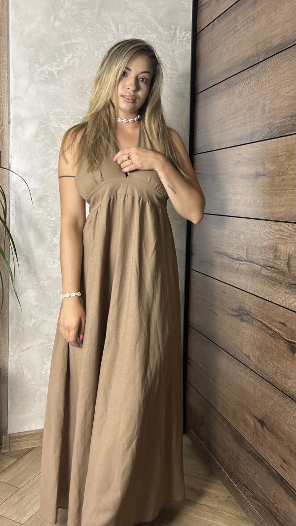 Sukienka Lino camel