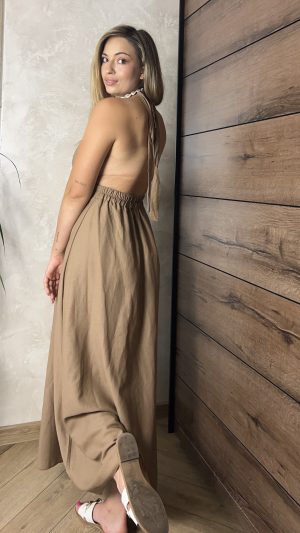 Sukienka Lino camel