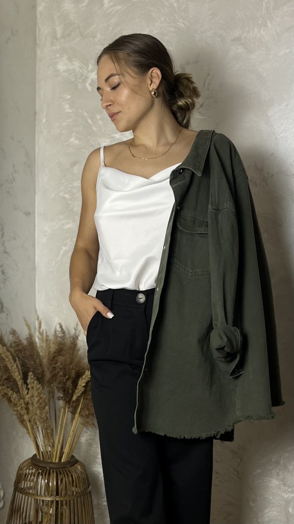 Top Satin white