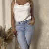 Top Satin white