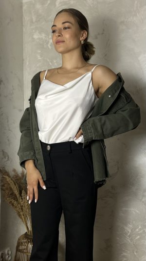 Top Satin white
