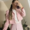 Krótka marynarka pink