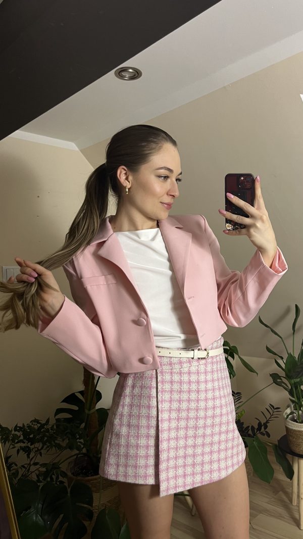 Krótka marynarka pink